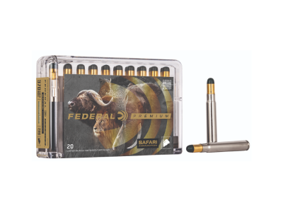 Federal Safari Woodleigh Hydro Firearm Ammunition Rifle Cartridges, .22 Winchester Magnum, 20