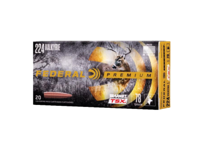 Federal Barnes TSX Centerfire Rifle Cartridges, .224 Valkyrie, 20
