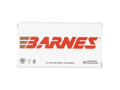 Barnes Centerfire Handgun Cartridges, 9mm Luger, 50