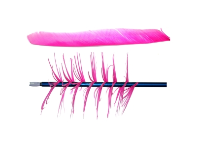 Trueflight Spiral Wrap Flu-Flu Feathers, Pink, 100