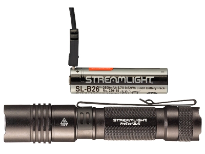 Streamlight ProTac 2L-X USB Flashlight Black Anodized 40/500 Lumens White LED