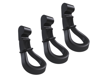 Hang It Simple Hanging Storage Rubber Teardrop Hooks 3pk, Black