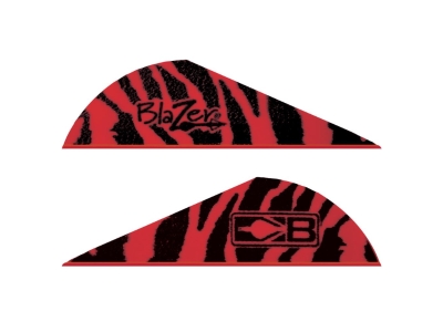 Bohning Blazer Vanes Red Tiger 100 pk., Black/Red