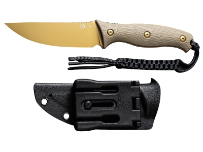 Civivi 3.92" Fixed Straight Back Knife Desert Tan G10 Nitro-V Blade