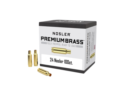 Nosler Premium Brass Unprimed Rifle Cases, .24 Nosler, 100