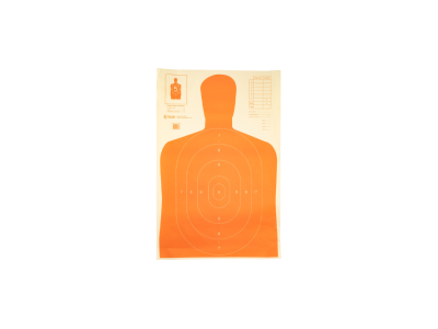 Action Target Qualification Economy Silhouette Paper Target, Orange, 100