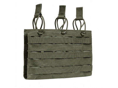Air Raid Laser Cut MOLLE Olive Rifle Magazine Pouch Triple Mag Carrier, One Size Fits Most