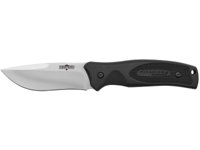 Camillus 3.75" Fixed Drop Point 420 Steel Blade Black Rubber Handle