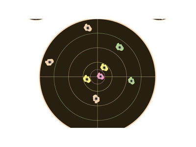 Champion VisiColor Self-Adhesive Paper Multi-Color 5" Bullseye, 10