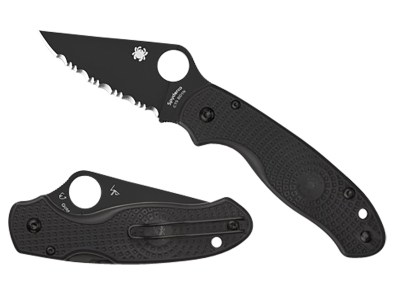 Spyderco 2.92" Pocket Knife CTS BD1N Blade Black FRN Handle