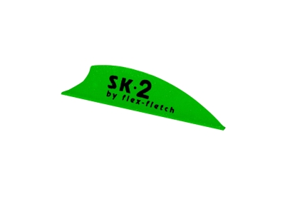 Flex-Fletch SK-2 Hunting and 3D Vane, 100 Count, Bright Green