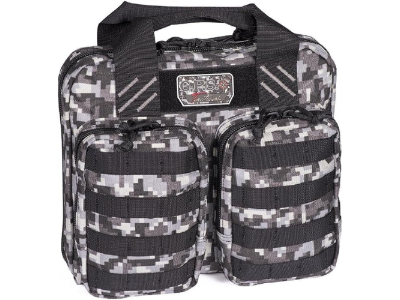 GPS Tactical Double + 2 Pistol Case, Grey Digital