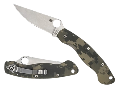 Spyderco 4" Clip Point CPM S30V Blade Digital Camo G10 Tactical Knife
