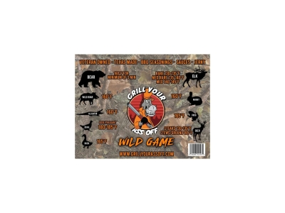 Grill Your Ass Off Wild Game Meat Temperature Magnet