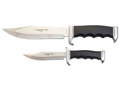 Humvee Bowie Knife Set Fixed Blade Spear Point w/Case