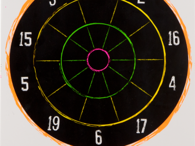 Champion VisiColor Dartboard Hanging Paper Multi Color, 10