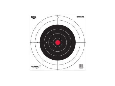 Birchwood  EZE-Scorer 12" Bullseye Paper Hanging Pistol/Rifle, Black/Red, 13