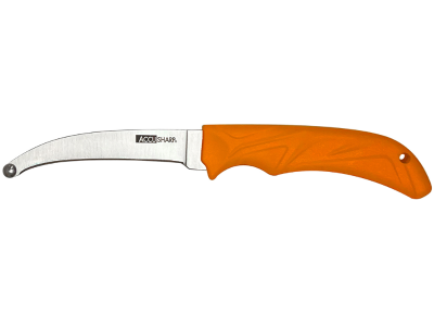 AccuSharp 4" Fixed Plain Blade Blaze Orange Handle