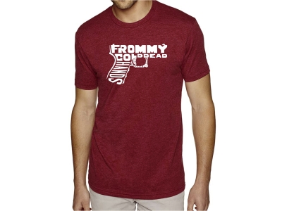 LA Pop Art Men's Premium Blend Word Art T-shirt - Out of My cold Dead Hands Gun, Extra Large, Red