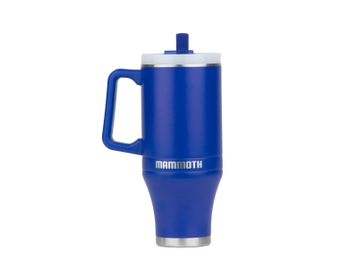 Mammoth Ascent 40 oz Tumbler with Handle and Straw, Royal Blue