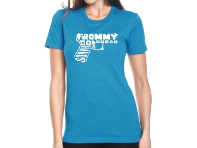 LA Pop Art Women's Premium Blend Word Art T-shirt - Out of My cold Dead Hands Gun, Medium, Turquoise