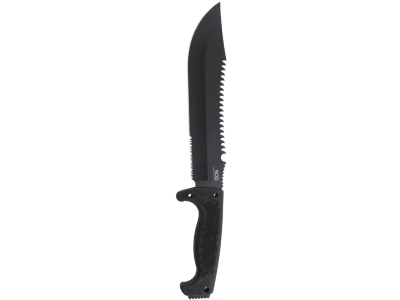 SOG Jungle Primitive Machete, Black, Ambidextrous, Fixed Blade