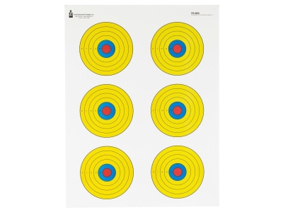 High Visibility 6 Bullseye Paper Target, 100