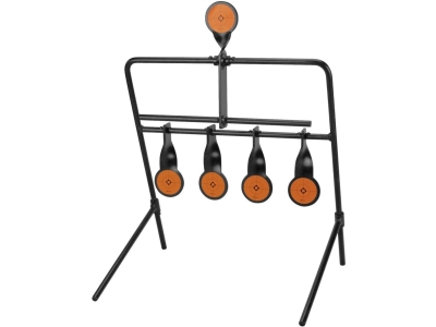 Resetting Rimfire Steel Target, Black/Orange, .22 LR