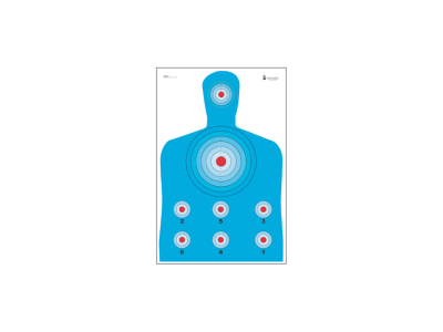 Action Target Inc High Visibility Fluorescent Silhouette Paper Target