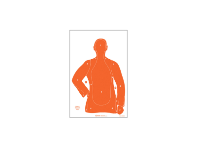 Action Target Qualification Silhouette Paper Target, Orange, 100