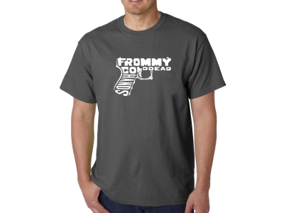 LA Pop Art Men's Word Art T-shirt - Out of My cold Dead Hands Gun, XXXL, Grey