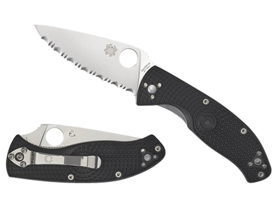 Spyderco 3.39" 8Cr13MoV Blade Black FRN Handle Folding Knife