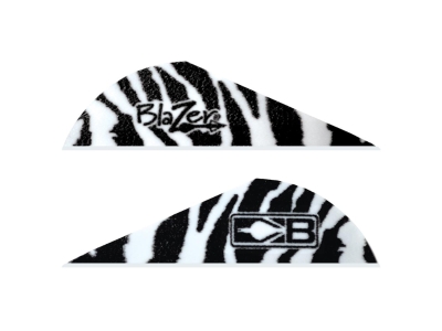 Bohning Blazer Vanes White Tiger 100 pk., Black/White