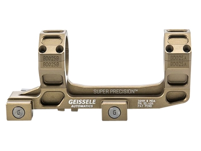 Geissele One-Piece Scope Mount Ring Combo 0 MOA Medium 30mm AR-15 Desert