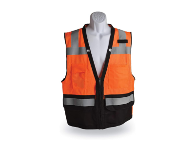Walkers Surveyor Safety Vest - Orange And Black, Medium