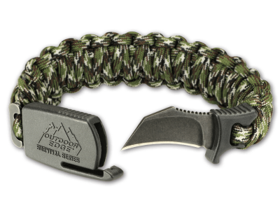 Outdoor Edge Para-Claw Paracord Knife Survival Bracelet, Camo