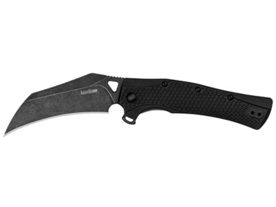 Kershaw 3.5" 8Cr13MoV Hawkbill Blade Black GF Nylon Handle