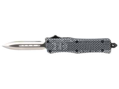 CobraTec 2.75" OTF Knife D2 Dagger Blade Carbon Fiber Handle