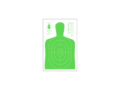 Action Target Inc High Visibility Flourescent Silhouette Paper Target, Green, 100