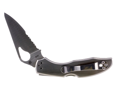 Spyderco 2.94" Folding Serrated Clip Point 8Cr13MoV Stainless Handle