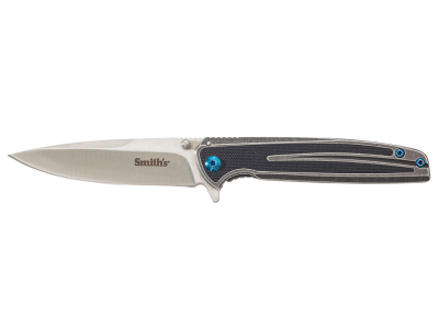 Smith's 3.26" Drop Point Folding Knife 3Cr13MoV SS Steel Handle