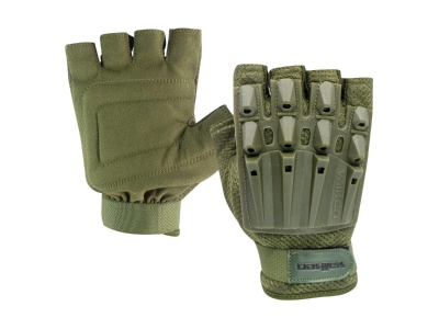 Valken Alpha Half Finger Gloves, M/L, Olive, Large