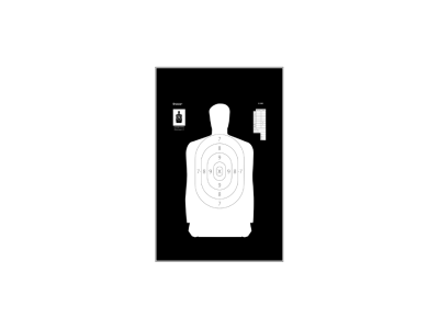 Action Target Inc Qualification Reverse Silhouette Paper Target
