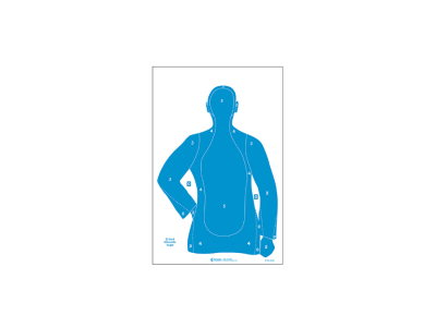 Action Target Inc Qualification Silhouette Paper Target, Blue, 100