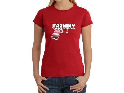 LA Pop Art Women's Word Art T-Shirt - Out of My cold Dead Hands Gun, Extra Large, Red
