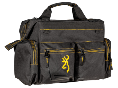 Browning Black & Gold Shooter's Bag Black w/Buck Mark Logo Ripstop Polyester