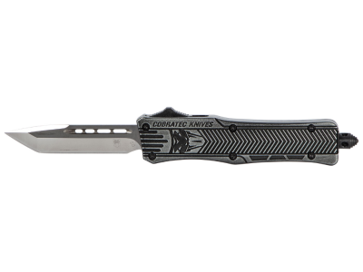 CobraTec 2.75" OTF Tanto D2 Black Stonewashed Aluminum Handle