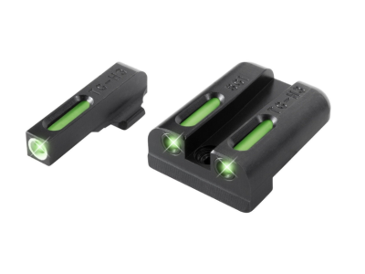 TruGlo TFX Glock 42/43 Set Pistol Tritium Fiber Day/Night Sights, Black