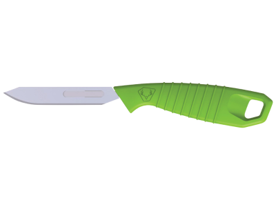 HME Tanto Fixed Knife SS Blade Green TPR Handle w/Sheath