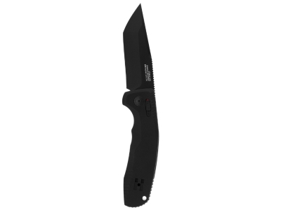 SOG TAC AU Black Tanto Straight Edge Presentation Box, Ambidextrous